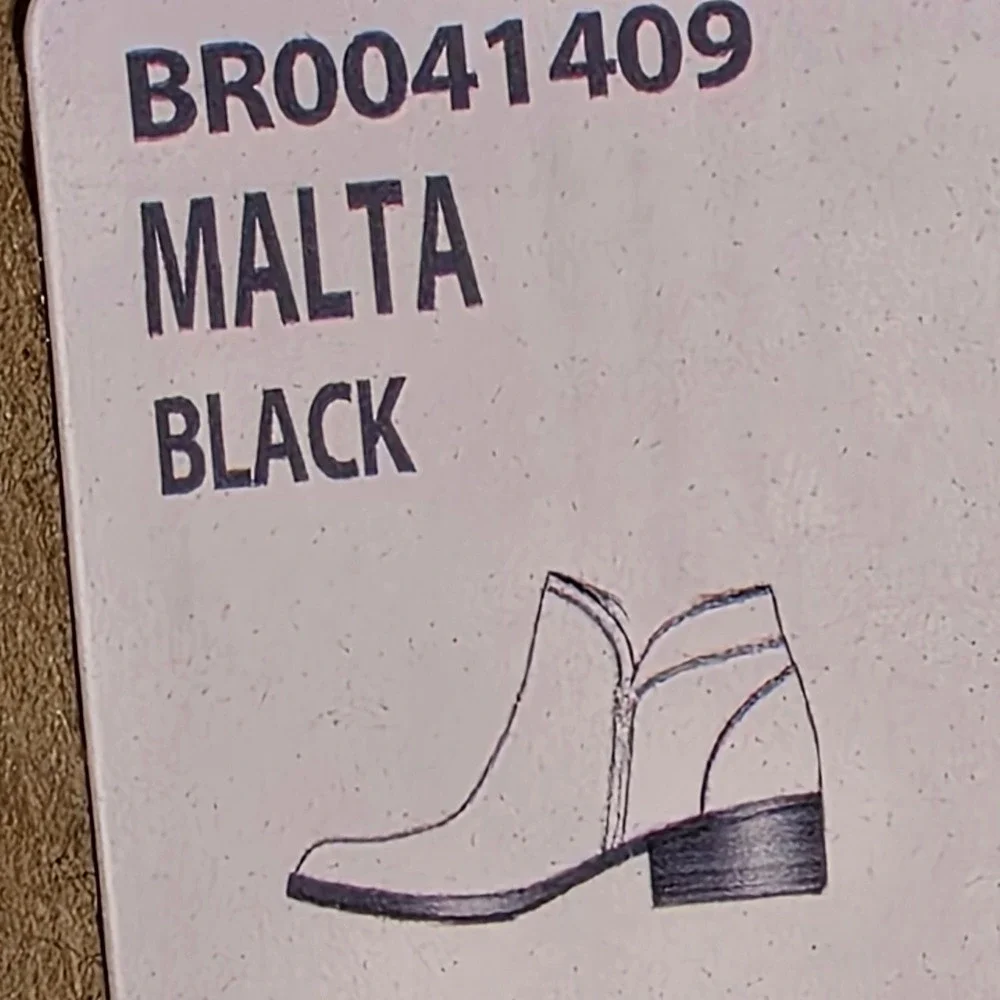 Born Malta Ankle Boots Black Distressed Suede Leather Side Zip Womens 8 NEW NIB